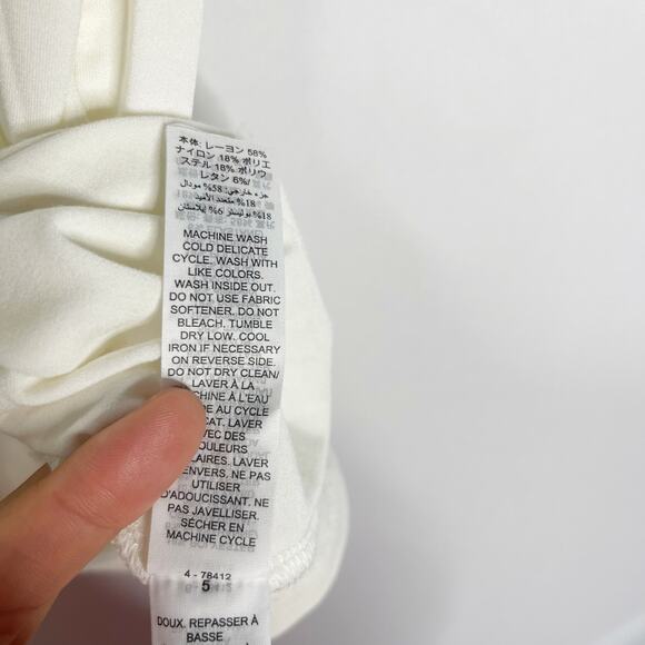 Tory Burch Sport Small S Off White Crew Neck Sleeveless Tank Top Workout - Picture 5 of 6